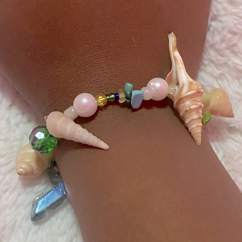 Handmade Waist bead, Anklet, & Bracelet Set - Picture 2 of 3